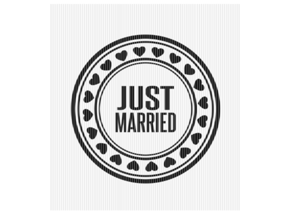 Reviewing the Just Married Wedding Quote Graphic